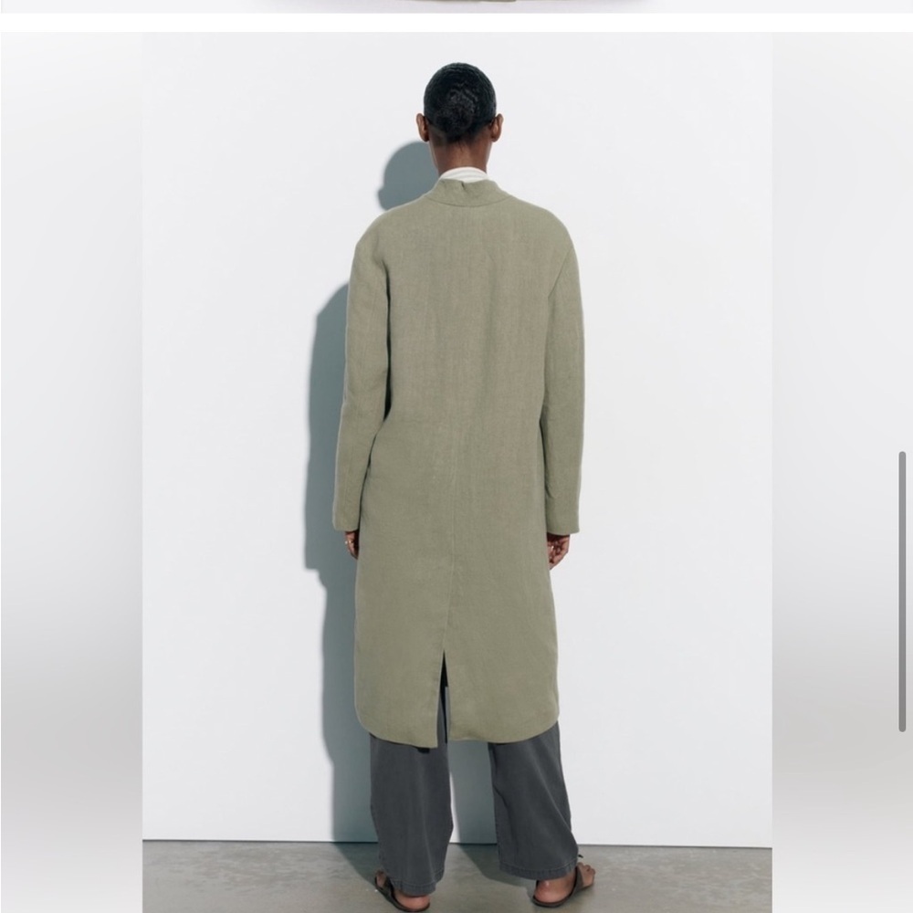 NEW Fall  🍁 ZARA  100%  LINEN LIGHT WEIGHT Coat size L 
🚨FINAL PRICE NO DISCOUNT - Picture 8 of 10